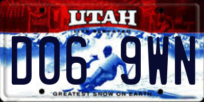 UT license plate D069WN