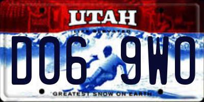 UT license plate D069WO