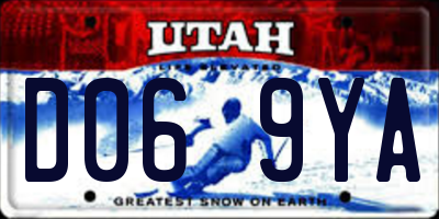 UT license plate D069YA