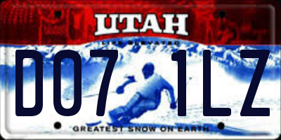 UT license plate D071LZ