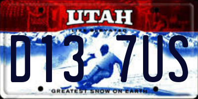 UT license plate D137US