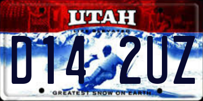 UT license plate D142UZ