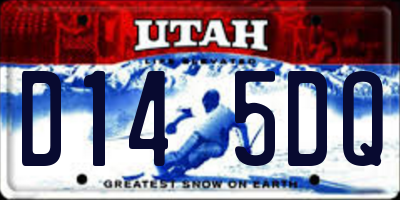 UT license plate D145DQ