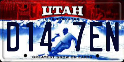 UT license plate D147EN