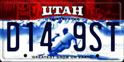 UT license plate D149ST