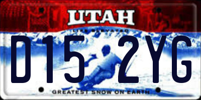 UT license plate D152YG