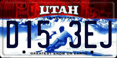 UT license plate D153EJ