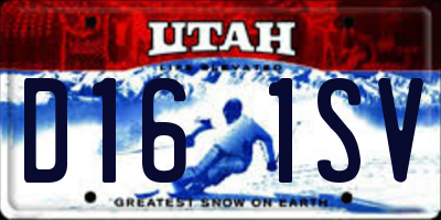 UT license plate D161SV