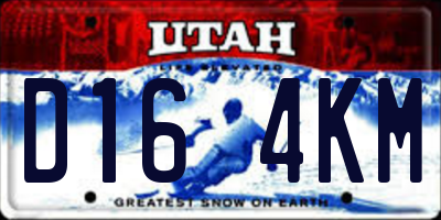 UT license plate D164KM