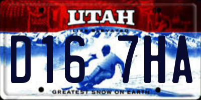 UT license plate D167HA