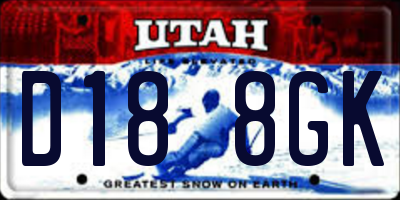 UT license plate D188GK