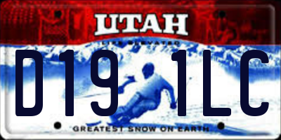 UT license plate D191LC