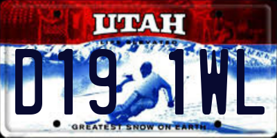 UT license plate D191WL