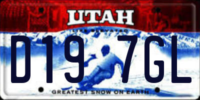 UT license plate D197GL
