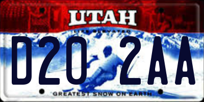UT license plate D202AA
