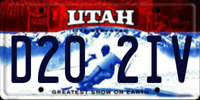 UT license plate D202IV