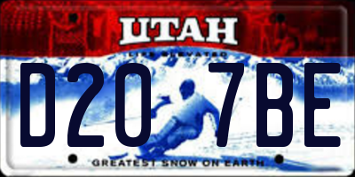 UT license plate D207BE