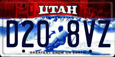 UT license plate D208VZ