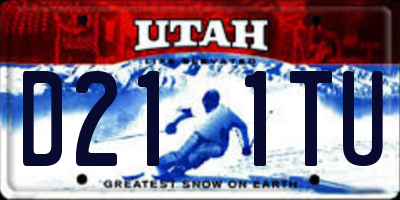 UT license plate D211TU