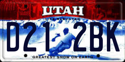 UT license plate D212BK
