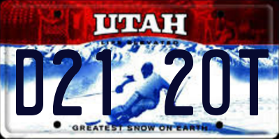 UT license plate D212OT