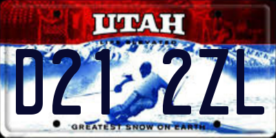 UT license plate D212ZL