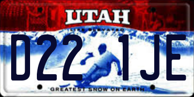 UT license plate D221JE