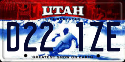 UT license plate D221ZE