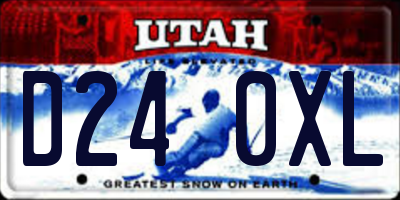 UT license plate D240XL