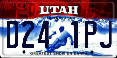 UT license plate D241PJ