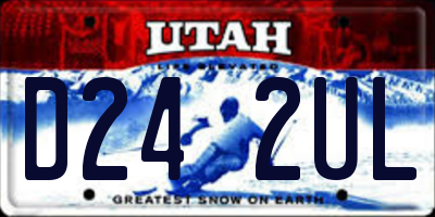 UT license plate D242UL