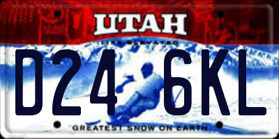 UT license plate D246KL