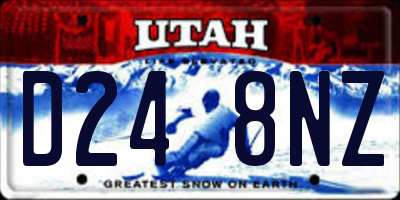 UT license plate D248NZ