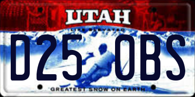 UT license plate D250BS