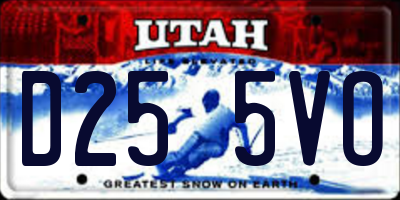 UT license plate D255VO