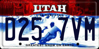 UT license plate D257VM