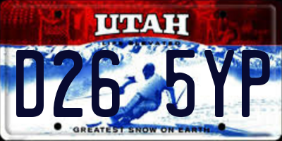 UT license plate D265YP
