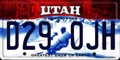 UT license plate D290JH