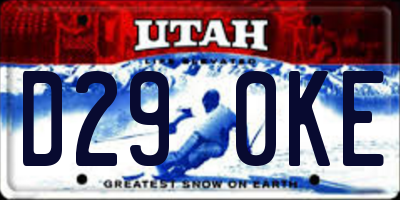 UT license plate D290KE