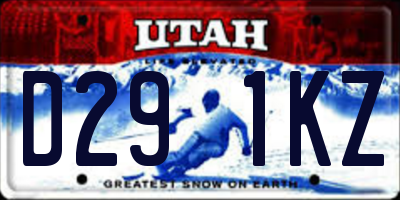 UT license plate D291KZ