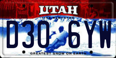 UT license plate D306YW