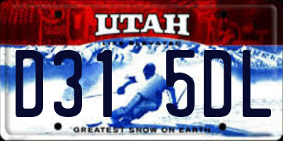 UT license plate D315DL