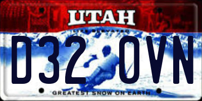UT license plate D320VN