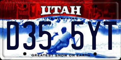 UT license plate D355YT