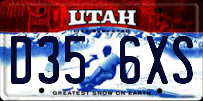 UT license plate D356XS