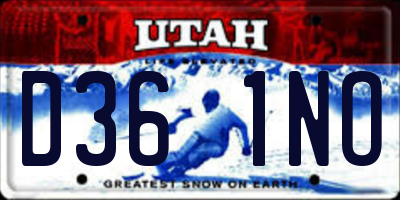 UT license plate D361NO
