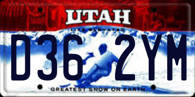 UT license plate D362YM