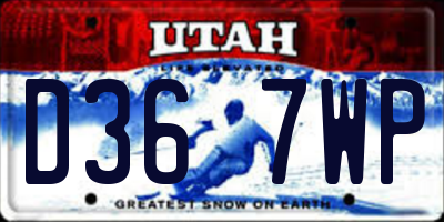 UT license plate D367WP