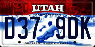 UT license plate D379DK
