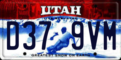 UT license plate D379VM